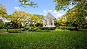 Der Musikpavillon in den Singapore Botanic Gardens