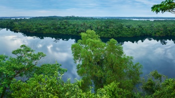 Panoramaaufnahme von Pulau Ubin