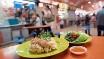 Chicken Rice Set from Tian Tian Hainanese Chicken Rice at Maxwell Food Centre