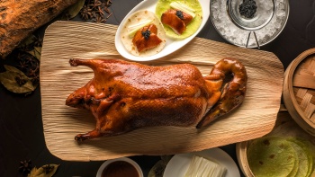 Jiang-Nan Chun’s signature Peking duck served with caviar