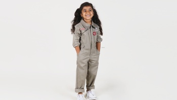 Girl in Mickey Mouse flight suit by Sea Apple