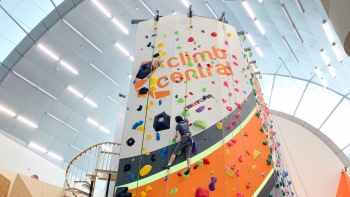 Indoor rock wall by Climb Central 